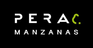 logo blanco pera y manzanas